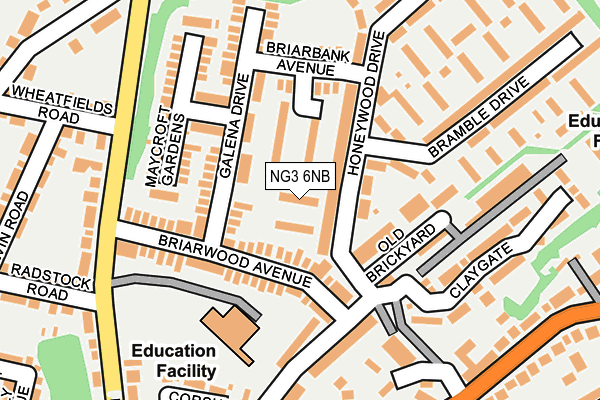 NG3 6NB map - OS OpenMap – Local (Ordnance Survey)