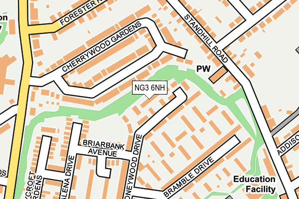 NG3 6NH map - OS OpenMap – Local (Ordnance Survey)