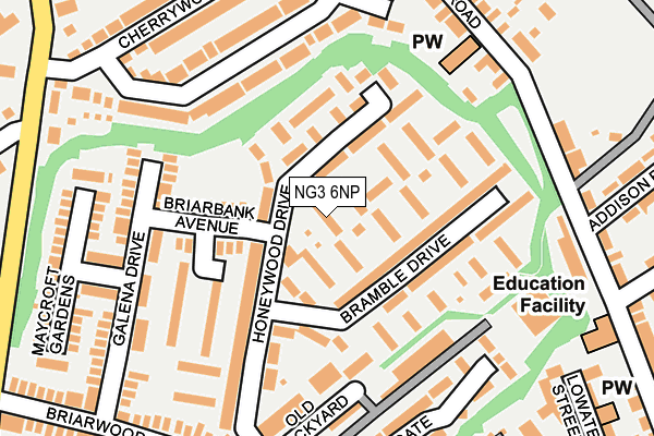 NG3 6NP map - OS OpenMap – Local (Ordnance Survey)