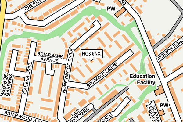 NG3 6NX map - OS OpenMap – Local (Ordnance Survey)
