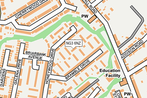 NG3 6NZ map - OS OpenMap – Local (Ordnance Survey)
