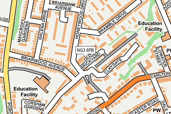 NG3 6PB map - OS OpenMap – Local (Ordnance Survey)