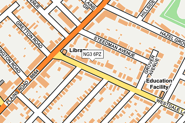 NG3 6PZ map - OS OpenMap – Local (Ordnance Survey)