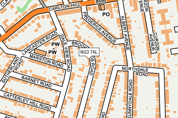 NG3 7AL map - OS OpenMap – Local (Ordnance Survey)