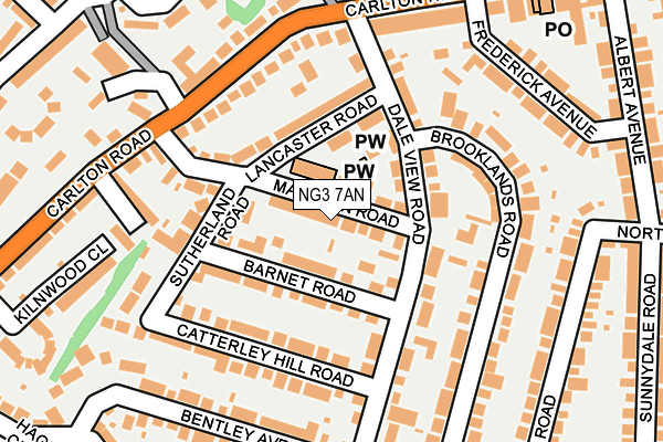 NG3 7AN map - OS OpenMap – Local (Ordnance Survey)