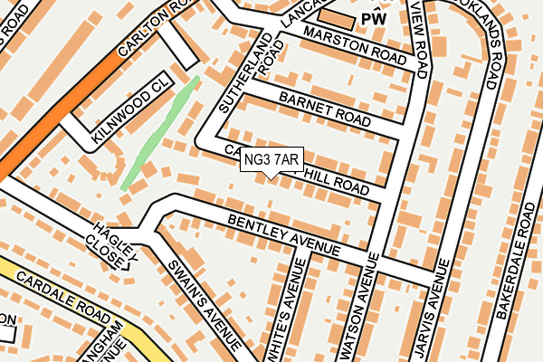 NG3 7AR map - OS OpenMap – Local (Ordnance Survey)