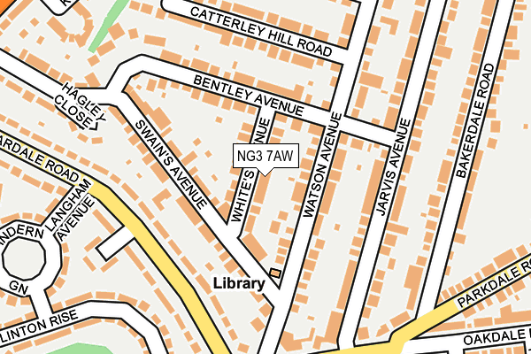 NG3 7AW map - OS OpenMap – Local (Ordnance Survey)