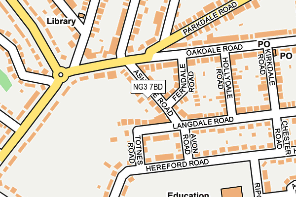 NG3 7BD map - OS OpenMap – Local (Ordnance Survey)