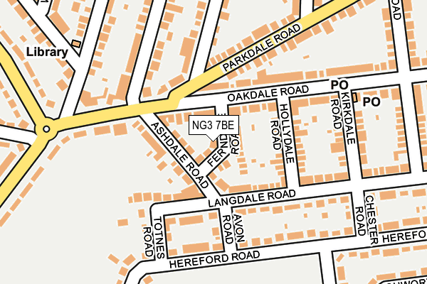 NG3 7BE map - OS OpenMap – Local (Ordnance Survey)