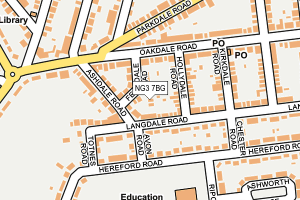 NG3 7BG map - OS OpenMap – Local (Ordnance Survey)