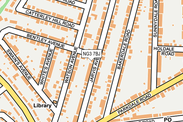 NG3 7BJ map - OS OpenMap – Local (Ordnance Survey)