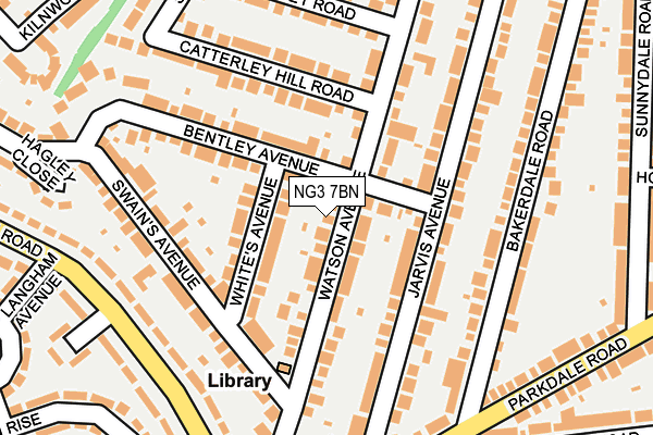 NG3 7BN map - OS OpenMap – Local (Ordnance Survey)