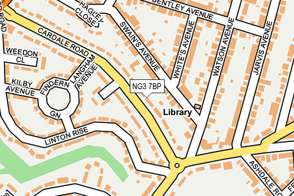 NG3 7BP map - OS OpenMap – Local (Ordnance Survey)