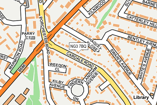 NG3 7BQ map - OS OpenMap – Local (Ordnance Survey)
