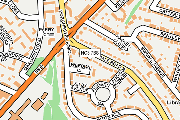 NG3 7BS map - OS OpenMap – Local (Ordnance Survey)