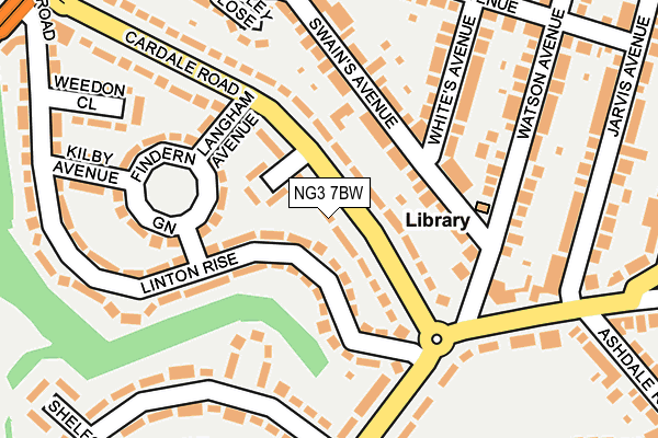 NG3 7BW map - OS OpenMap – Local (Ordnance Survey)