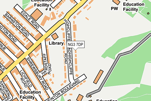 NG3 7DP map - OS OpenMap – Local (Ordnance Survey)