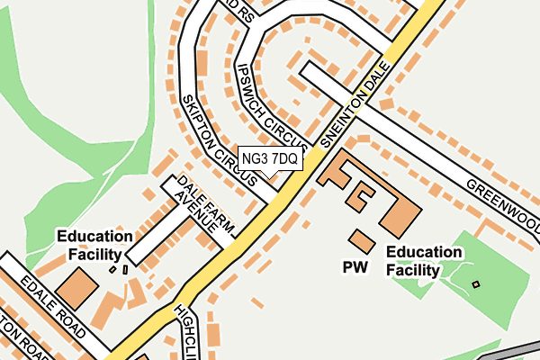 NG3 7DQ map - OS OpenMap – Local (Ordnance Survey)