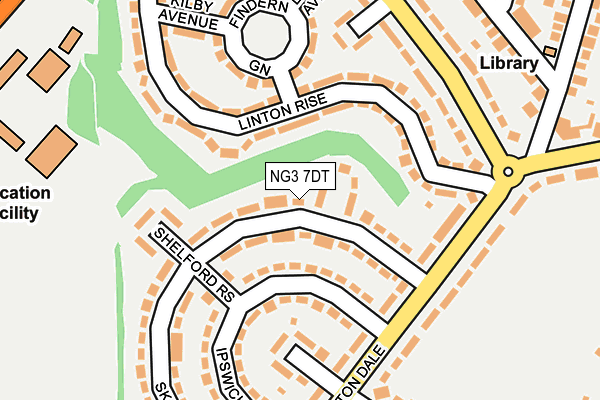 NG3 7DT map - OS OpenMap – Local (Ordnance Survey)