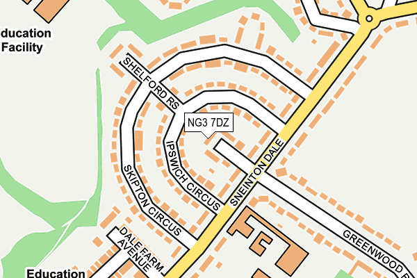NG3 7DZ map - OS OpenMap – Local (Ordnance Survey)