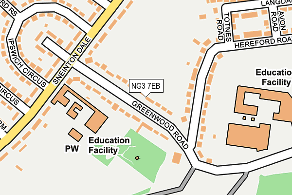 NG3 7EB map - OS OpenMap – Local (Ordnance Survey)