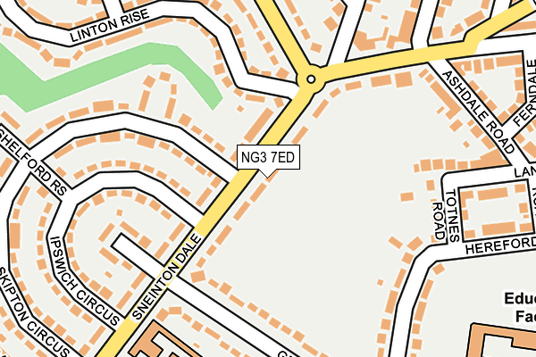NG3 7ED map - OS OpenMap – Local (Ordnance Survey)