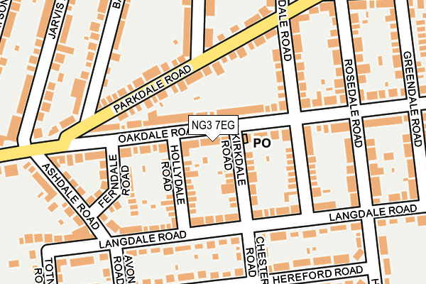 NG3 7EG map - OS OpenMap – Local (Ordnance Survey)