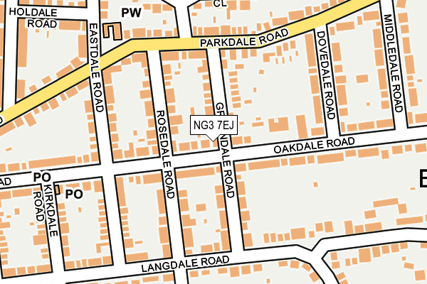 NG3 7EJ map - OS OpenMap – Local (Ordnance Survey)