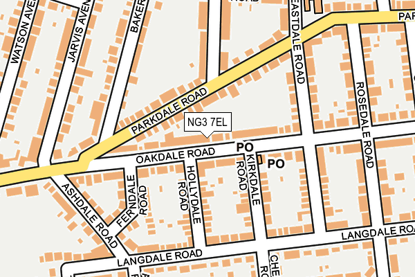 NG3 7EL map - OS OpenMap – Local (Ordnance Survey)