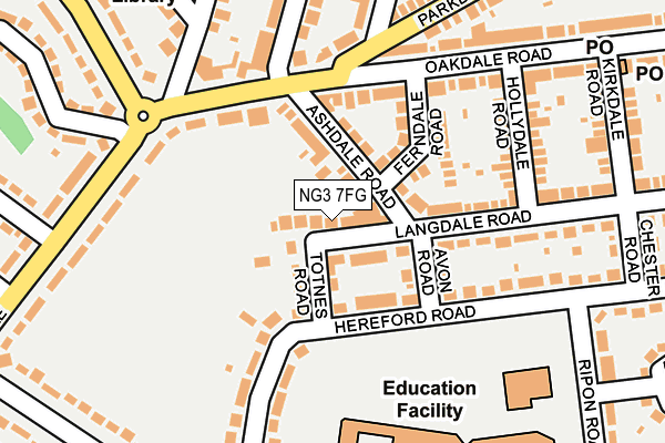 NG3 7FG map - OS OpenMap – Local (Ordnance Survey)