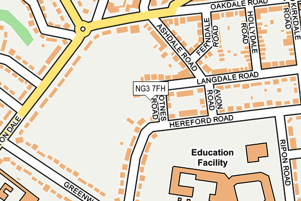 NG3 7FH map - OS OpenMap – Local (Ordnance Survey)