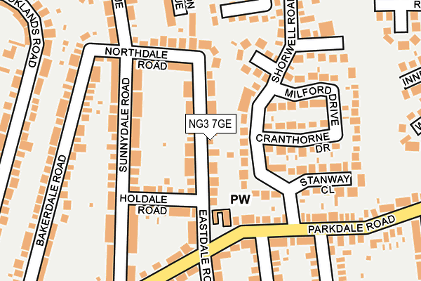NG3 7GE map - OS OpenMap – Local (Ordnance Survey)