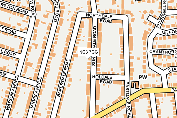 NG3 7GG map - OS OpenMap – Local (Ordnance Survey)