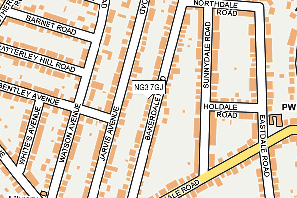 NG3 7GJ map - OS OpenMap – Local (Ordnance Survey)