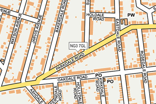 NG3 7GL map - OS OpenMap – Local (Ordnance Survey)