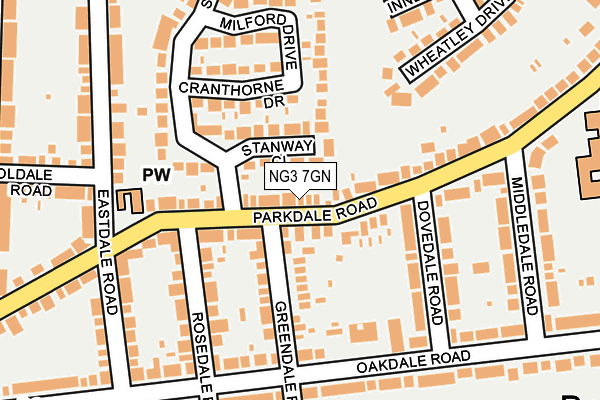 NG3 7GN map - OS OpenMap – Local (Ordnance Survey)