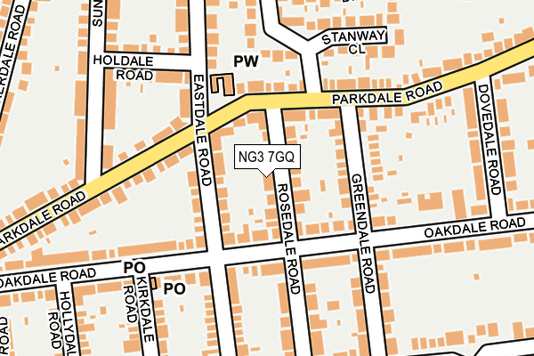 NG3 7GQ map - OS OpenMap – Local (Ordnance Survey)