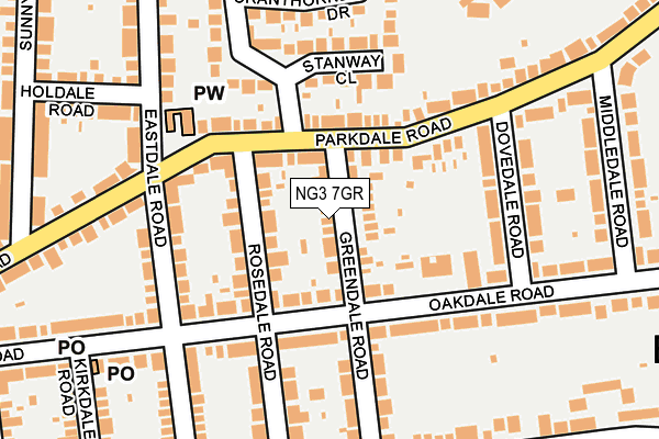 NG3 7GR map - OS OpenMap – Local (Ordnance Survey)