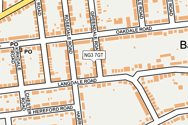 NG3 7GT map - OS OpenMap – Local (Ordnance Survey)