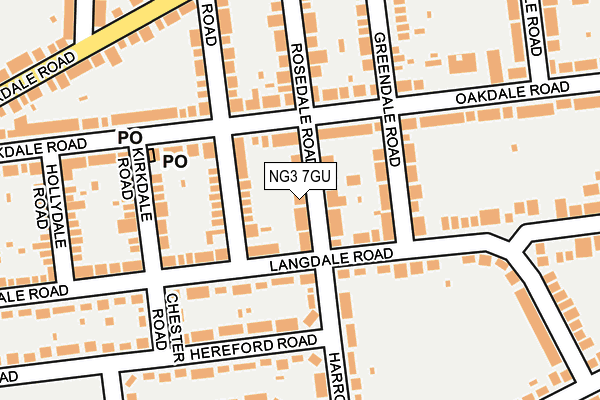 NG3 7GU map - OS OpenMap – Local (Ordnance Survey)