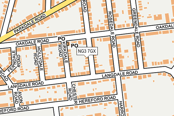 NG3 7GX map - OS OpenMap – Local (Ordnance Survey)