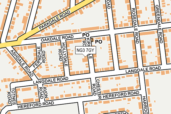 NG3 7GY map - OS OpenMap – Local (Ordnance Survey)