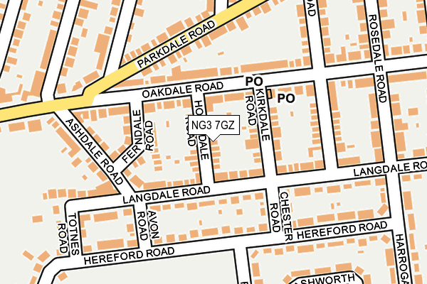 NG3 7GZ map - OS OpenMap – Local (Ordnance Survey)