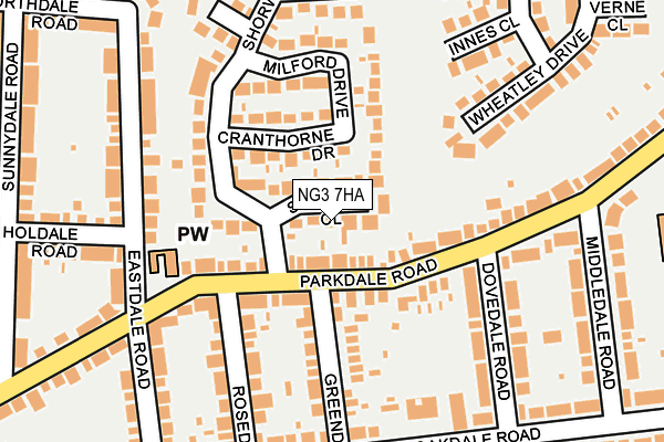 NG3 7HA map - OS OpenMap – Local (Ordnance Survey)