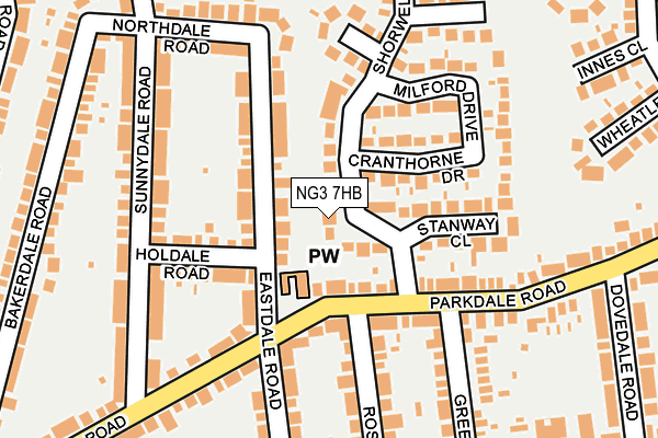 NG3 7HB map - OS OpenMap – Local (Ordnance Survey)