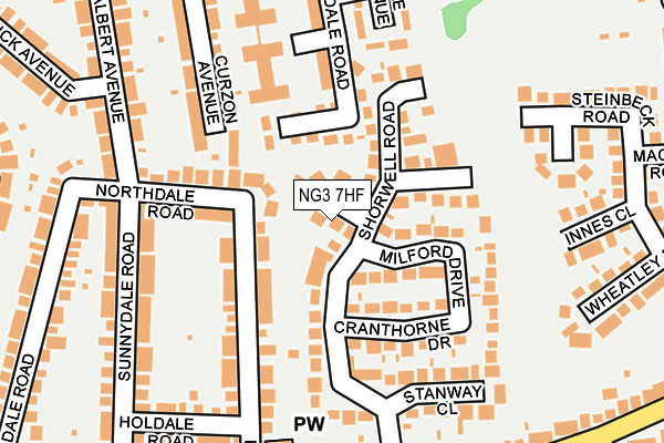 NG3 7HF map - OS OpenMap – Local (Ordnance Survey)