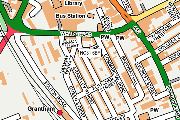 NG31 6BF map - OS OpenMap – Local (Ordnance Survey)