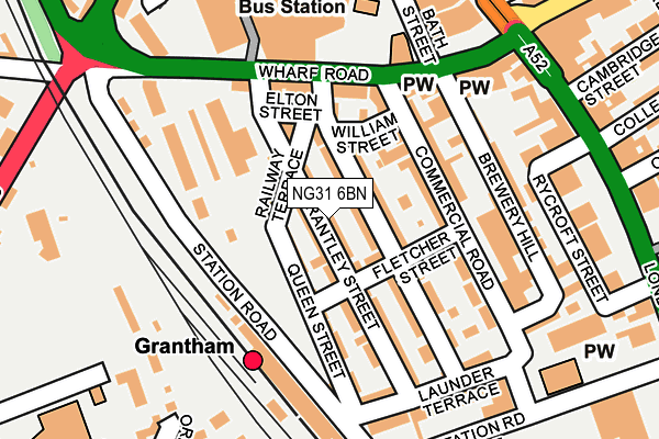 NG31 6BN map - OS OpenMap – Local (Ordnance Survey)