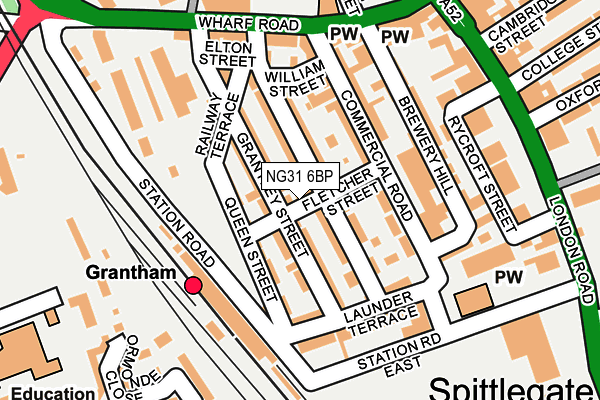 NG31 6BP map - OS OpenMap – Local (Ordnance Survey)