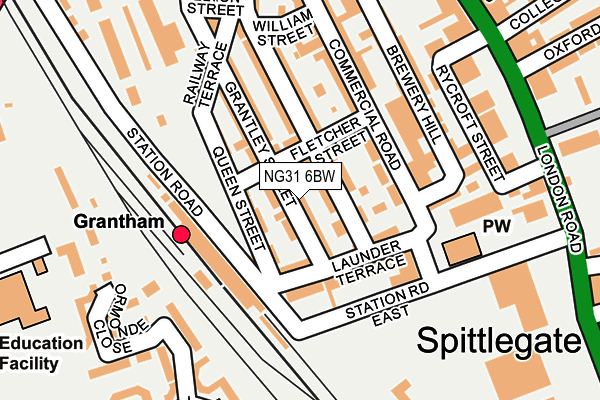 NG31 6BW map - OS OpenMap – Local (Ordnance Survey)